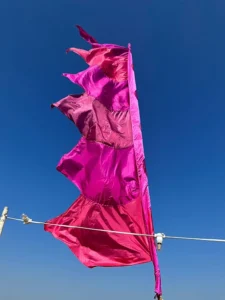purple festival flag